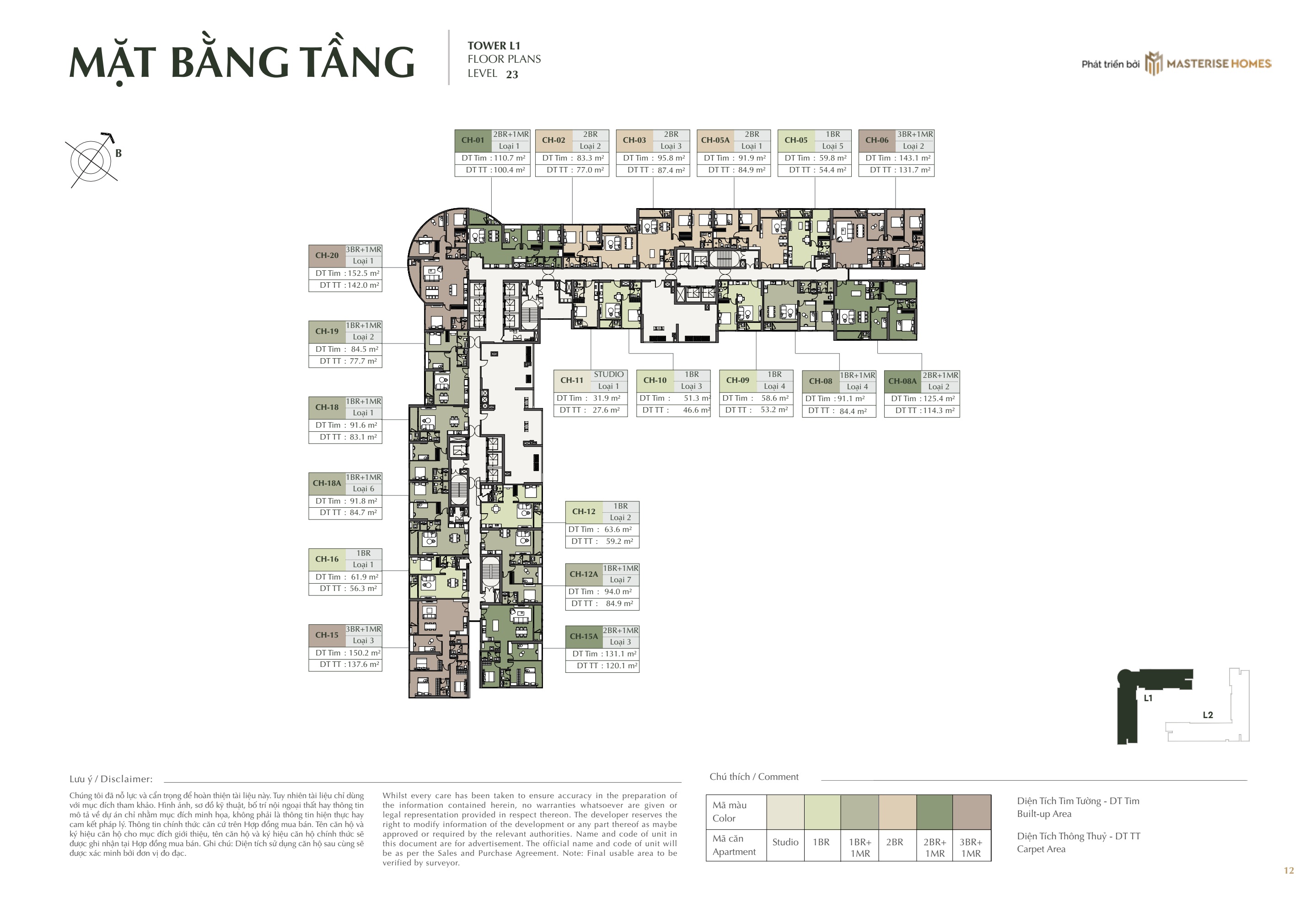 MẶT BẰNG TÒA L1 - HANOI SEASONS GARDEN