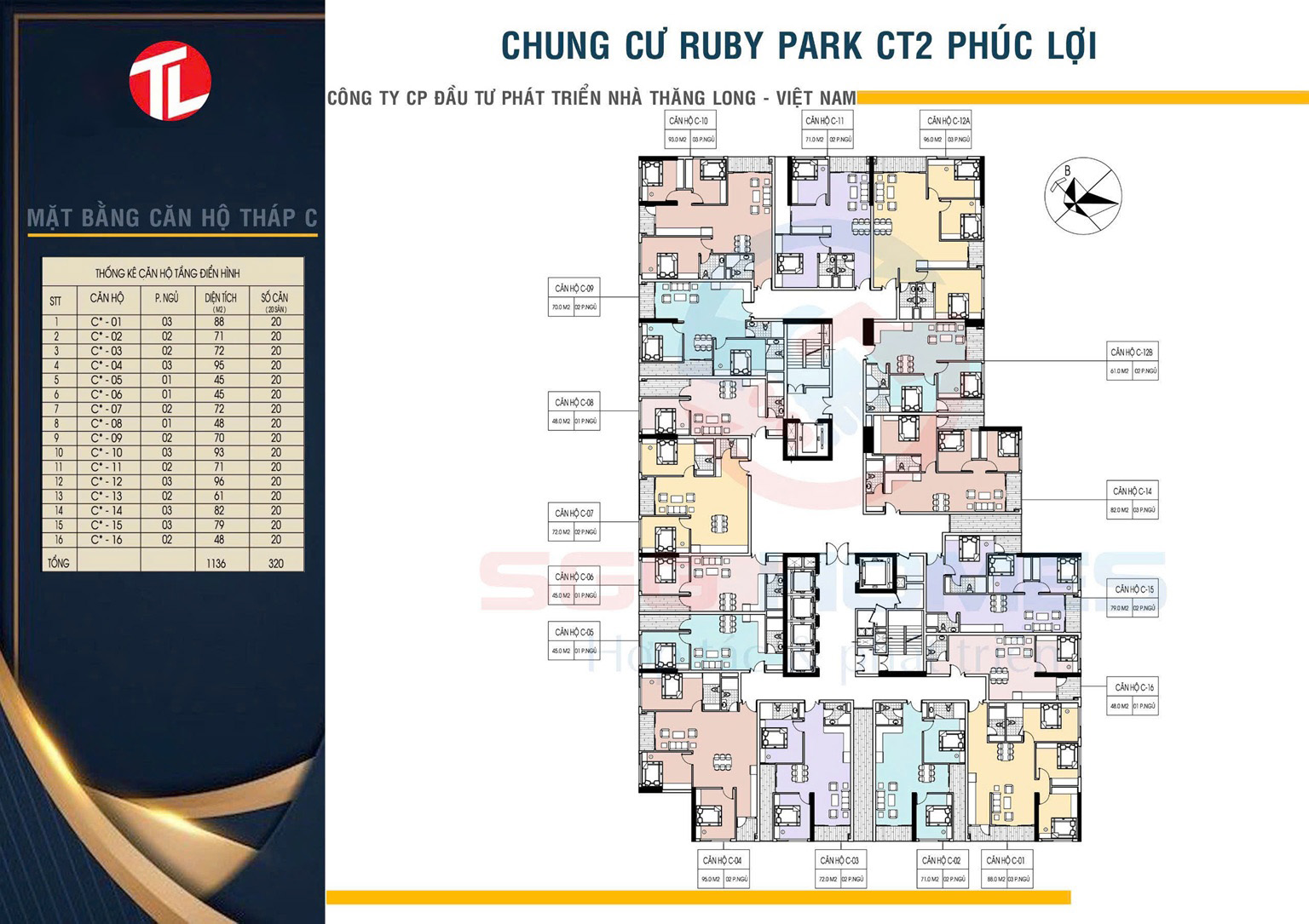 mặt bằng ruby park long biên - tháp C