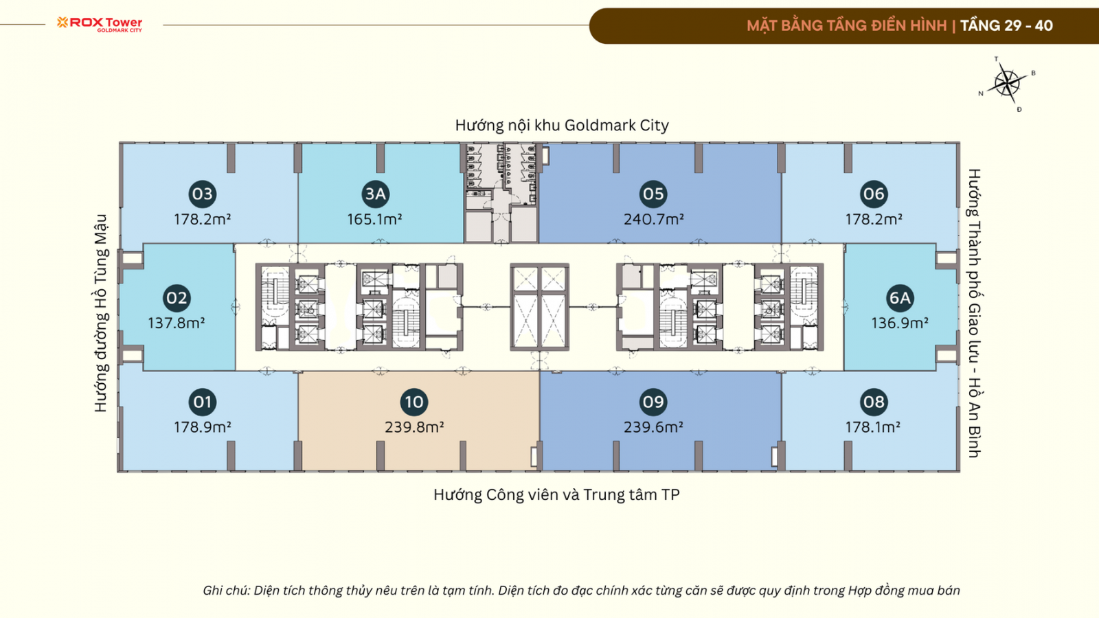 MẶT BẰNG ROX TOWER 136 HỒ TÙNG MẬU