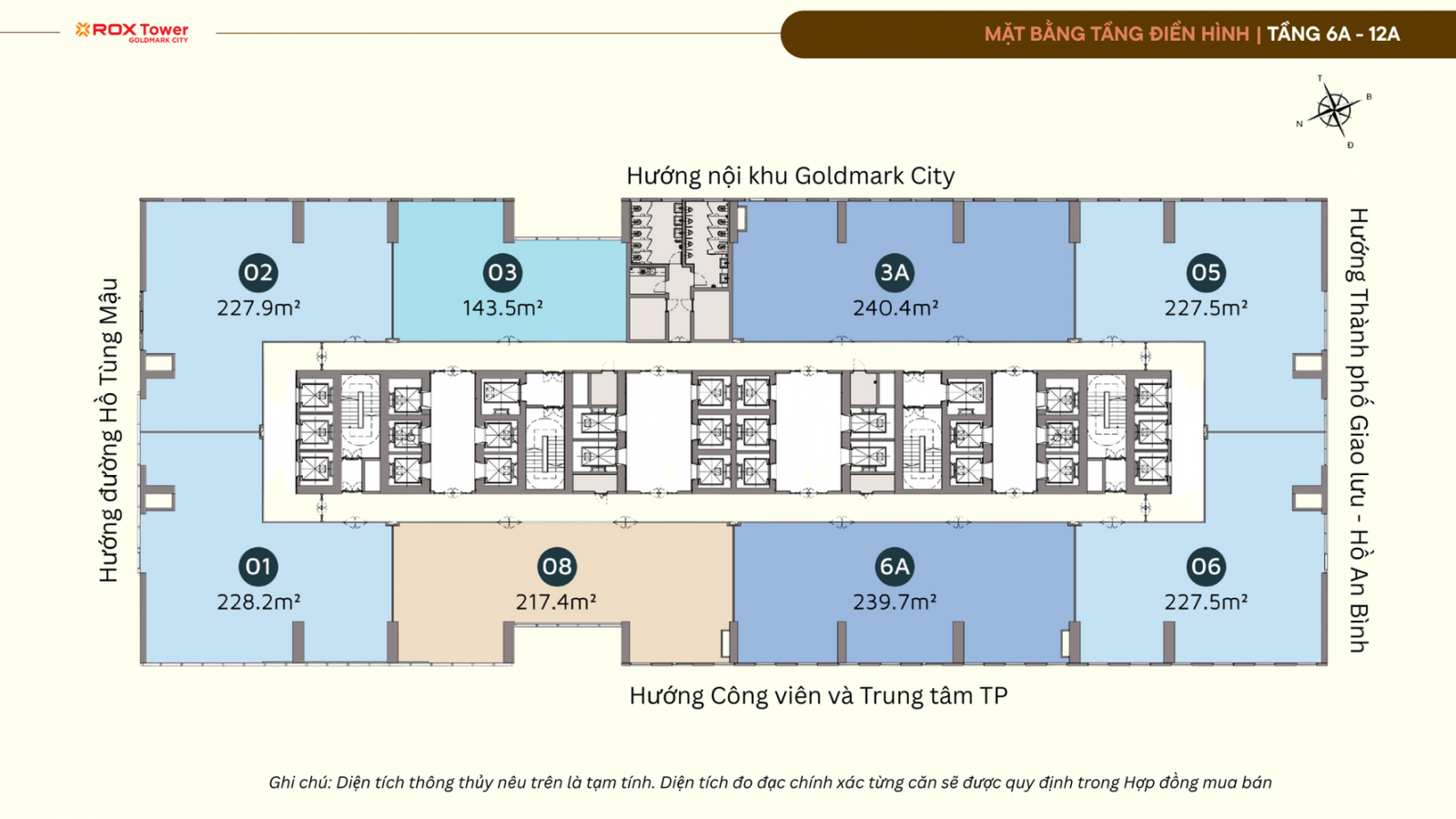 MẶT BẰNG ROX TOWER 136 HỒ TÙNG MẬU